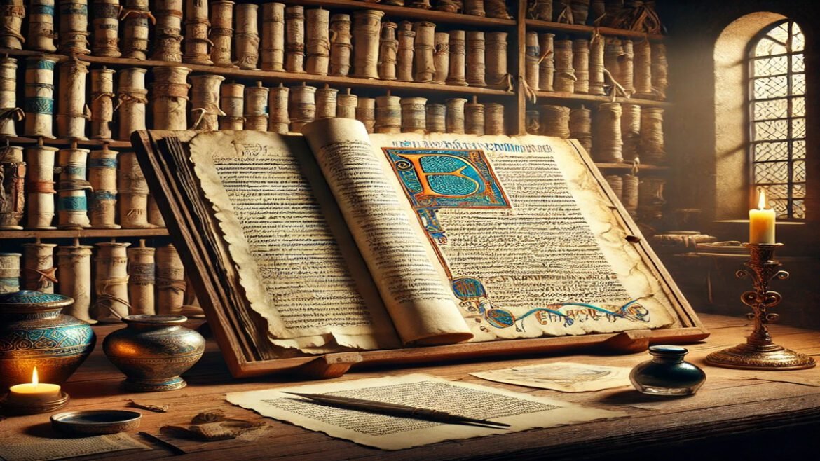 Artistic Representation of an Ancient Scriptorium