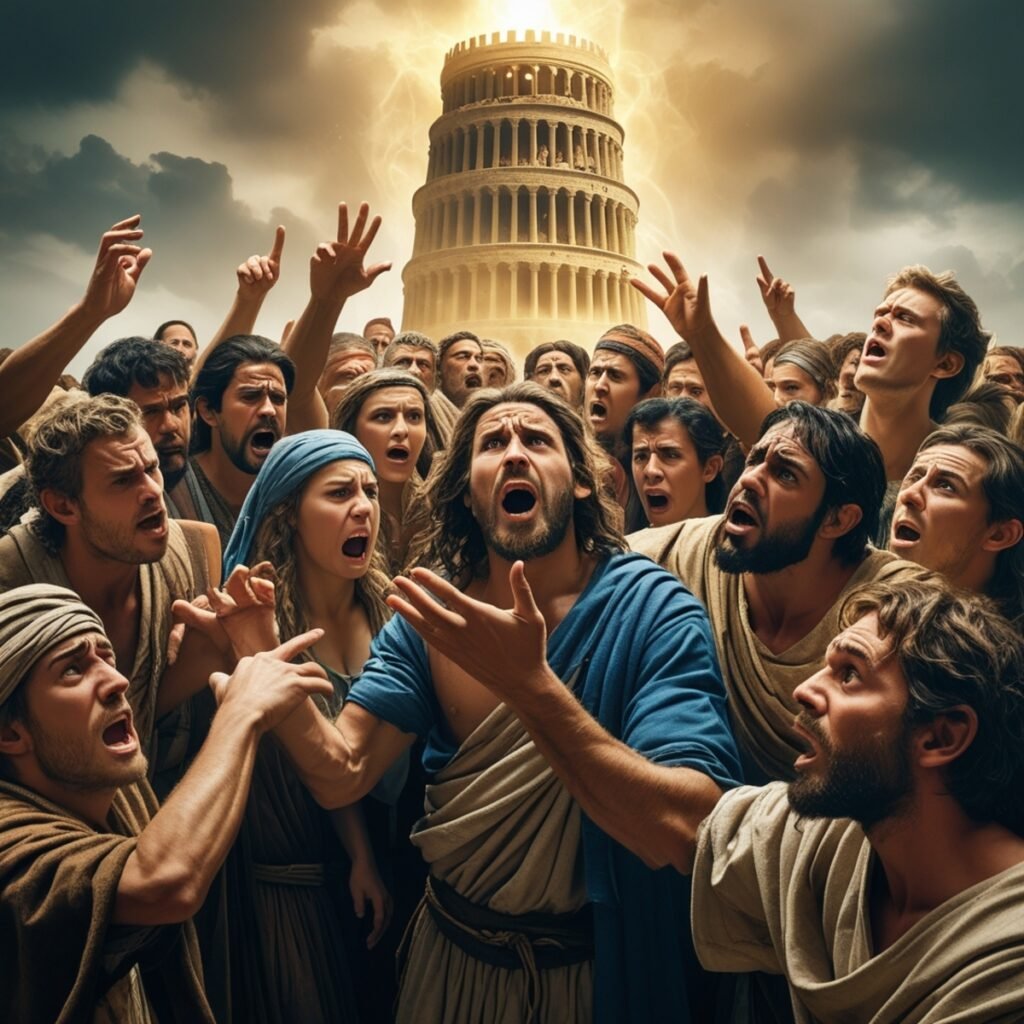 God’s intervention at Babel caused a sudden confusion of languages, scattering humanity across the earth.