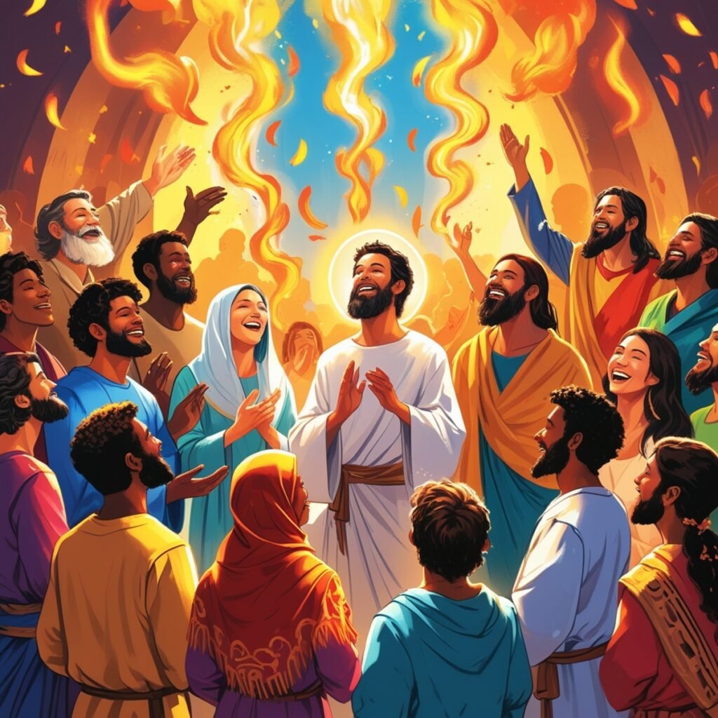 The Pentecost event in Acts 2 marked the reversal of Babel’s confusion, uniting people through the Holy Spirit.